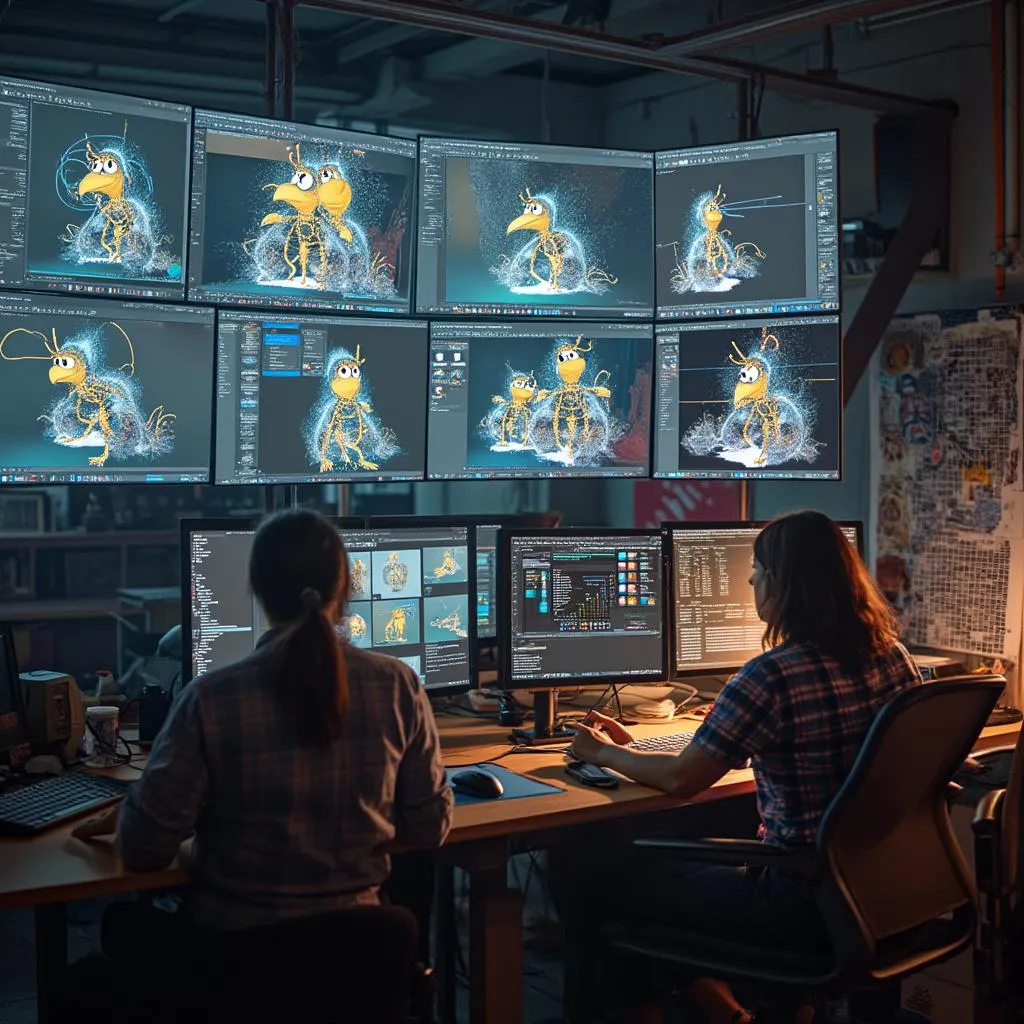 Animation department at work